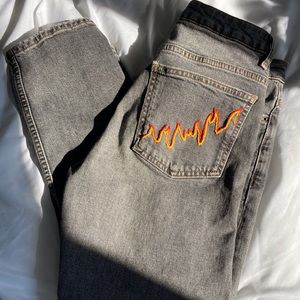 Levi’s 501 CT Distressed Mid Wash Denim